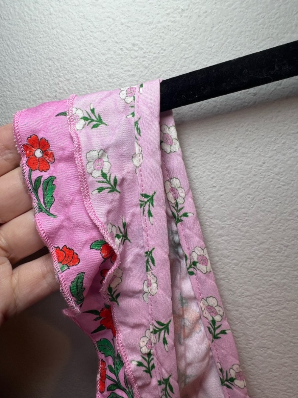 Altar'd State Floral Babydoll Tank Top Pink Red Tiered Ruffles Summer Size Large - Picture 5 of 12